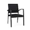 Lesro Newport Guest Chair Metal Frame, Black, MD Black Upholstery NP1101 - alternate 1